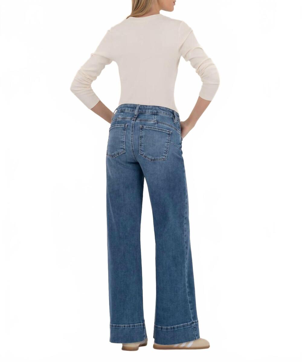 NEW KUT FROM THE KLOTH maya wide leg jeans in amuse wash - Picture 4 of 5